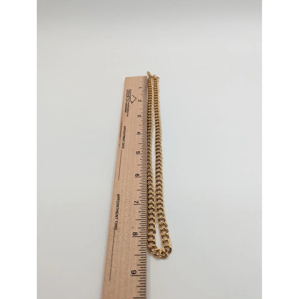 Sarah Coventry Vintage Gold Tone Double Link Curb Chain Necklace 17 Inch - Picture 3 of 4